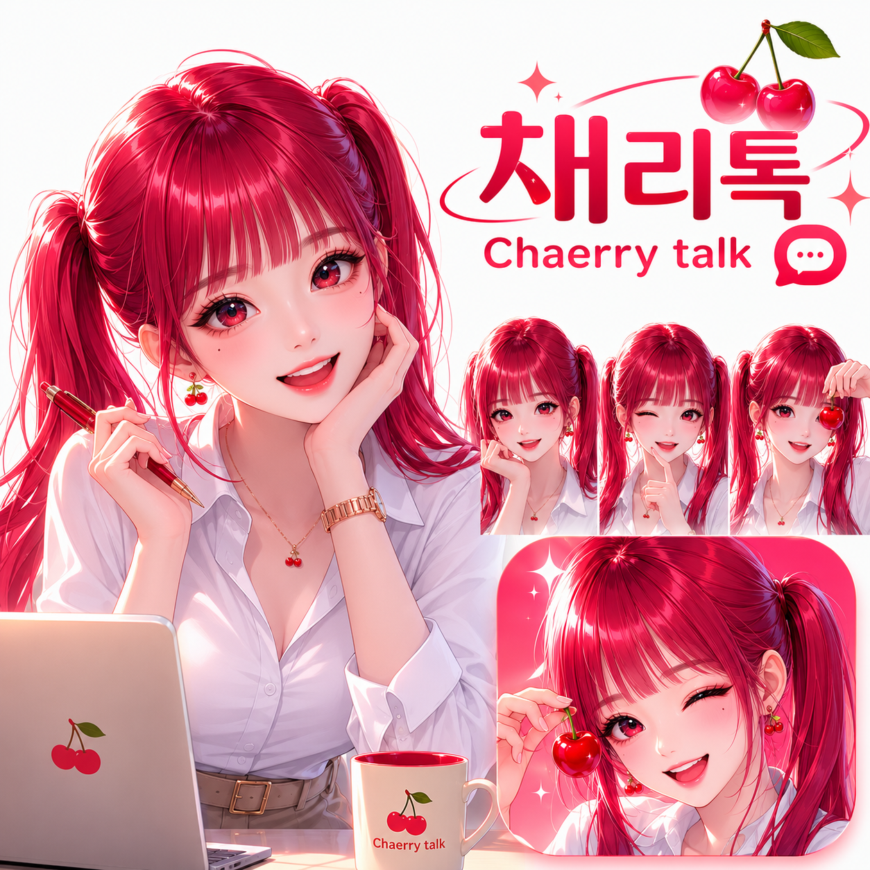 CHAERRY TALK 대표 캐릭터 콘셉트